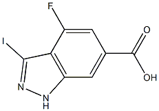 4-FLUORO-3-IODOINDAZOLE-6-CARBOXYLIC ACID Structure