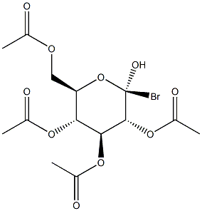1-BROMO-2,3,4,6-TETRA-O-ACETYL-ALPHA-D-GLUCOPYRANOSE,,结构式