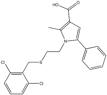1-(2-(2,6-DICHLOROBENZYLTHIO)ETHYL)-2-METHYL-5-PHENYLPYRROLE-3-CARBOXYLIC ACID