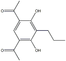 1,5-BIS-ACETYL-2,4-DIHYDROXY-3-PROPYLBENZENE Structure