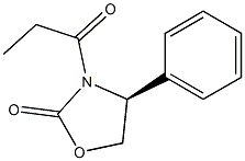 (S)-(+)-3-(1-OXOPROPYL)-4-PHENYL-2-OXAZOLIDINONE 化学構造式