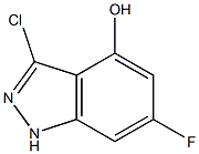 6-FLUORO-4-HYDROXY-3-CHLOROINDAZOLE 结构式