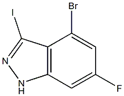 4-BROMO-3-IODO-6-FLUOROINDAZOLE Structure