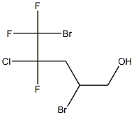 2,5-DIBROMO-4-CHLORO-4,5,5-TRIFLUOROPENTAN-1-OL 化学構造式