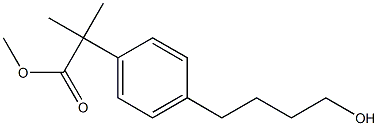 4-(4-HYDROXY-1-BUTYNL)-ALPHA,ALPHA-DIMETHYLBENZENEACETIC ACID, METHYL ESTER Structure