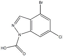 4-BROMO-6-CHLOROINDAZOLECARBOXYLIC ACID,,结构式