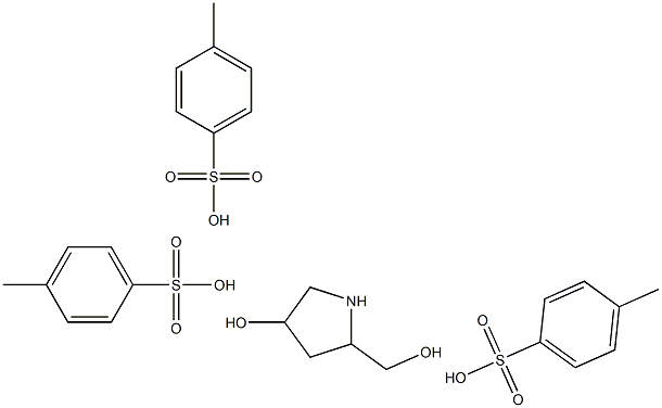2-HYDROXYMETHYL-4-HYDROXYPYRROLIDINE TRITOSILATE Struktur
