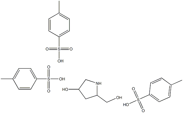 2-HYDROXYMETHYL-4-HYDROXYPYRROLIDINE TRITOSILATE Structure