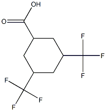 3,5-di(trifluoromethyl)cyclohexane-1-carboxylic acid 化学構造式