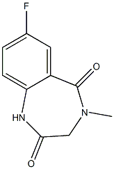 7-fluoro-3,4-dihydro-4-methyl-2H-1.4-benzodiazepine-2,5-(1H)-dione Struktur