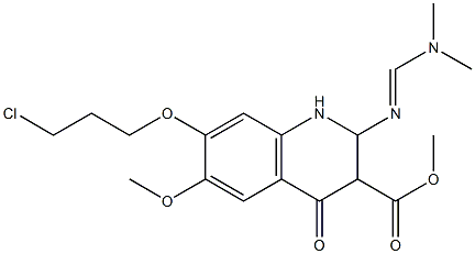 7-(3-CHLORO-PROPOXY)-2-(DIMETHYLAMINO-METHYLENEAMINO)-6-METHOXY-4-OXO-1,2,3,4-TETRAHYDRO-QUINOLINE-3-CARBOXYLIC ACID METHYL ESTER Structure