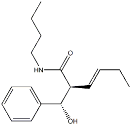 (2S,3E)-N-Butyl-2-[(S)-Hydroxy(Phenyl)Methyl]Hex-3-Enamide 化学構造式