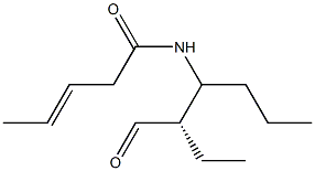 (3E)-N-[(2S)-2-Formyl-1-Propylbutyl]Pent-3-Enamide Struktur