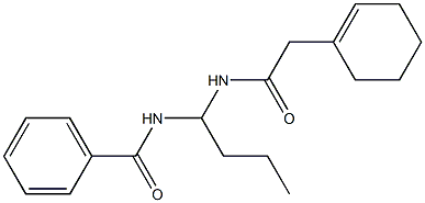 N-{1-[(2-Cyclohex-1-En-1-ylacetyl)Amino]Butyl}Benzamide 化学構造式