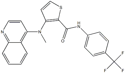 3-((QUINOLIN-4-YL)METHYLAMINO)-N-(4-(TRIFLUOROMETHYL)PHENYL)THIOPHENE-2-CARBOXAMIDE Structure