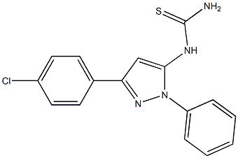 1-(3-(4-chlorophenyl)-1-phenyl-1H-pyrazol-5-yl)thiourea 结构式