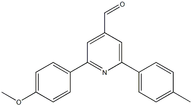 2-(4-methoxyphenyl)-6-p-tolylpyridine-4-carbaldehyde,,结构式