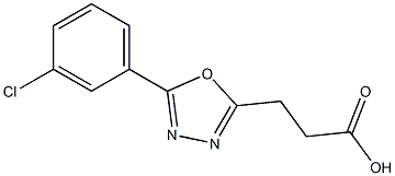 3-(5-(3-chlorophenyl)-1,3,4-oxadiazol-2-yl)propanoic acid,,结构式