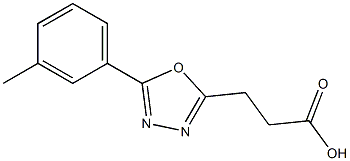 3-(5-m-tolyl-1,3,4-oxadiazol-2-yl)propanoic acid Struktur