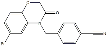 4-((6-bromo-2,3-dihydro-3-oxobenzo[b][1,4]oxazin-4-yl)methyl)benzonitrile Structure