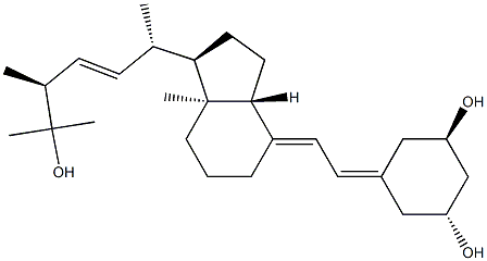 (1R,3R)-5-[(2E)-2-[(1R,3aR,7aS)-1-[(E,2S,5S)-6-hydroxy-5,6-dimethyl-hept-3-en-2-yl]-7a-methyl-2,3,3a,5,6,7-hexahydro-1H-inden-4-ylidene]ethylidene]cyclohexane-1,3-diol Struktur