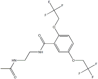 N-[2-[acetylamino]ethyl]-2,5-bis[2,2,2-trifluoroethoxy]benzenecarboyjimide,,结构式