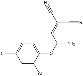 2-(l-amino-2-(2,4-dichlorophenoxy)ethylidene)malononitrile Struktur