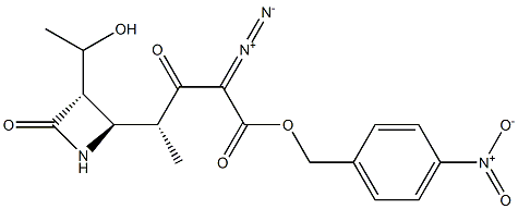 (3S,4R)-3-[(1R)-1-HYDROXYETHYL]-4-[(1R)-1-METHYL-3-DIAZO-3-P-NITROBENYZLOXYCARBONYL-2-OXO-PROPYL]-AZETIDIN-2-ONE,,结构式