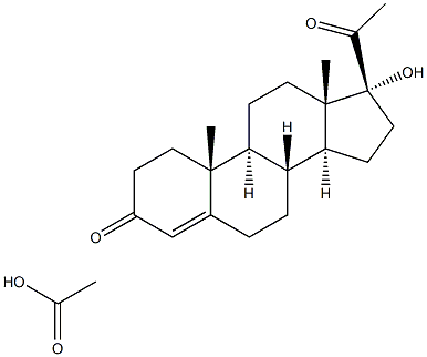 17A-HYDROYX PROGESTERONE ACETATE 结构式