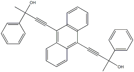 9,10-BIS(3-HYDROXY-3-PHENYLBUT-1-YNYL)ANTHRACENE Structure