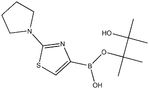 2-PYRROLIDINOTHIAZOLE-4-BORONIC ACID PINACOL ESTER 结构式