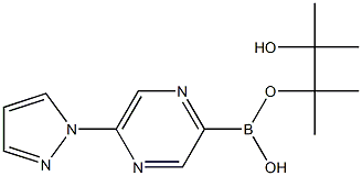 5-(1H-PYRAZOL-1-YL)PYRAZINE-2-BORONIC ACID PINACOL ESTER,,结构式