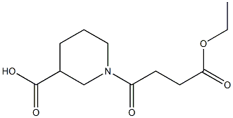 1-(4-ETHOXY-4-OXOBUTANOYL)PIPERIDINE-3-CARBOXYLIC ACID 结构式