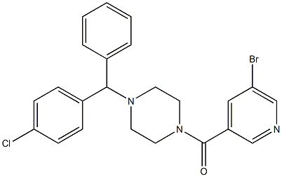 1-[(5-BROMOPYRIDIN-3-YL)CARBONYL]-4-[(4-CHLOROPHENYL)(PHENYL)METHYL]PIPERAZINE|