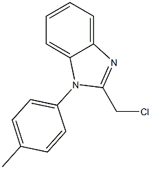 2-(CHLOROMETHYL)-1-(4-METHYLPHENYL)-1H-BENZIMIDAZOLE,,结构式
