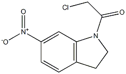 2-CHLORO-1-(6-NITRO-2,3-DIHYDRO-INDOL-1-YL)-ETHANONE,,结构式
