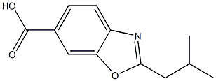 2-ISOBUTYLBENZO[D]OXAZOLE-6-CARBOXYLIC ACID 化学構造式