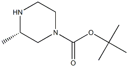 3-(S)-METHYL-PIPERAZINE-1-CARBOXYLIC ACID TERT-BUTYL ESTER 结构式