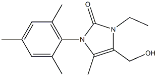 4-(HYDROXYMETHYL)-1-MESITYL-3-ETHYL-5-METHYL-1,3-DIHYDRO-2H-IMIDAZOL-2-ONE Structure