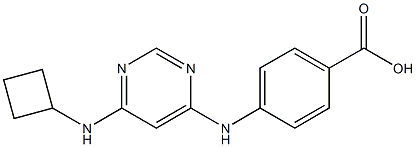 4-{[6-(CYCLOBUTYLAMINO)PYRIMIDIN-4-YL]AMINO}BENZOIC ACID,,结构式