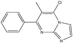 5-CHLORO-6-METHYL-7-PHENYL-IMIDAZO[1,2-A]PYRIMIDINE 化学構造式