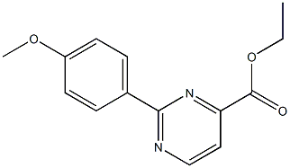 ETHYL 2-(4-METHOXYPHENYL)-4-PYRIMIDINE CARBOXYLATE Structure