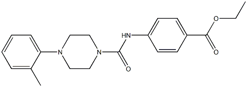 ETHYL 4-({[4-(2-METHYLPHENYL)PIPERAZIN-1-YL]CARBONYL}AMINO)BENZOATE,,结构式