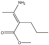 METHYL (2E)-2-(1-AMINOETHYLIDENE)PENTANOATE Structure