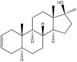 17a-Methyl-etioallocholan-2-ene-17b-ol,,结构式