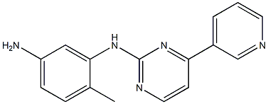 N-(5-amino-2-methylphenyl)-4-(3-pyridyl)-2-pyrimidinamine,,结构式