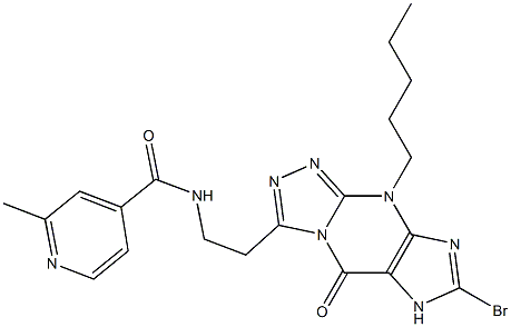 N-[2-(7-BROMO-5-OXO-9-PENTYL-6,9-DIHYDRO-5H-[1,2,4]TRIAZOLO[4,3-A]PURIN-3-YL)-ETHYL]-2-METHYL-ISONICOTINAMIDE Structure