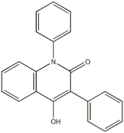 4-hydroxy-1,3-diphenyl-1,2-dihydroquinolin-2-one,,结构式