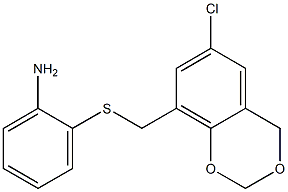 2-{[(6-chloro-4H-1,3-benzodioxin-8-yl)methyl]thio}aniline 结构式