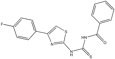 N-benzoyl-N'-[4-(4-fluorophenyl)-1,3-thiazol-2-yl]thiourea 化学構造式